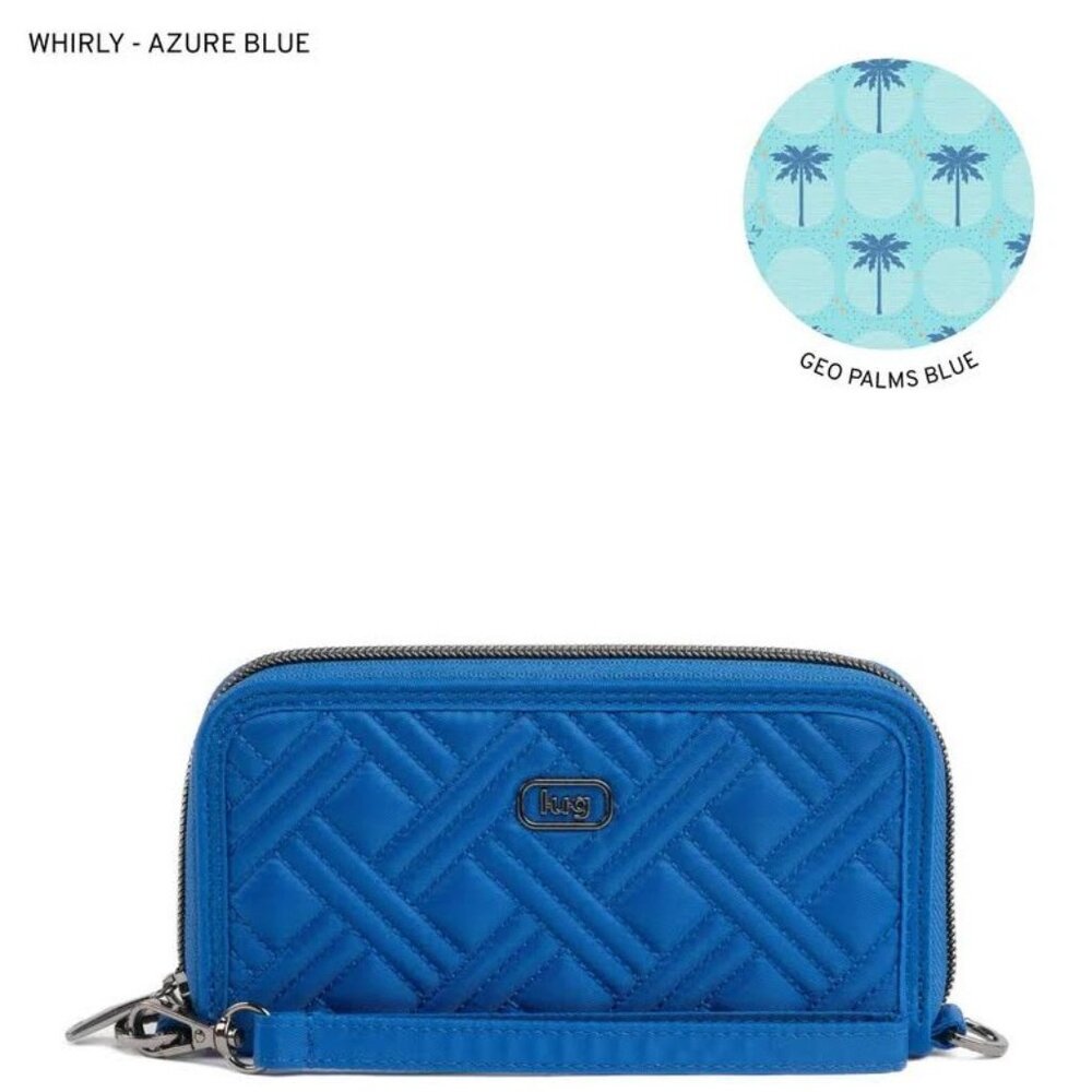 Lug Whirly RFID Wristlet Wallet Azure Blue